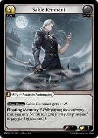 Sable Remnant - Radiant Origins - Grand Archive TCG card