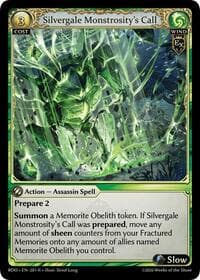 Silvergale Monstrosity's Call - Radiant Origins - Grand Archive TCG card