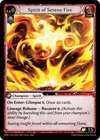 Spirit of Serene Fire - Radiant Origins - Grand Archive TCG card