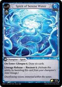 Spirit of Serene Water - Radiant Origins - Grand Archive TCG card