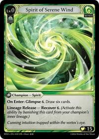 Spirit of Serene Wind - Radiant Origins - Grand Archive TCG card