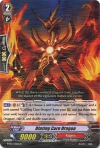 Blazing Core Dragon - BT02: Onslaught of Dragon Souls - Cardfight Vanguard card