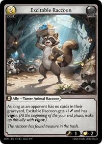 Excitable Raccoon (Curio Foil) - Radiant Origins - Grand Archive TCG card