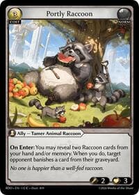 Portly Raccoon (Curio Foil) - Radiant Origins - Grand Archive TCG card