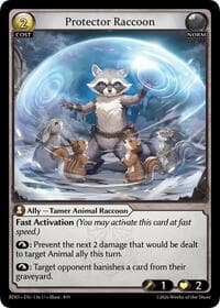 Protector Raccoon (Curio Foil) - Radiant Origins - Grand Archive TCG card