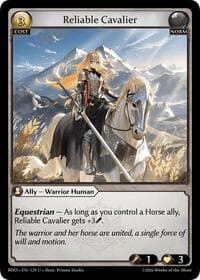 Reliable Cavalier (Curio Foil) - Radiant Origins - Grand Archive TCG card