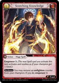 Scorching Knowledge (Curio Foil) - Radiant Origins - Grand Archive TCG card