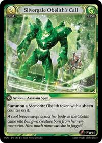 Silvergale Obelith's Call (Curio Foil) - Radiant Origins - Grand Archive TCG card