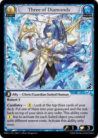 Three of Diamonds (Curio Foil) - Radiant Origins - Grand Archive TCG card