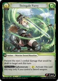 Twingale Parry (Curio Foil) - Radiant Origins - Grand Archive TCG card