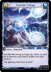 Unstable Voltage (Curio Foil) - Radiant Origins - Grand Archive TCG card
