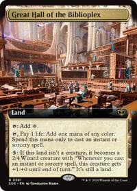 Great Hall of the Biblioplex (Extended Art) - Secrets of Strixhaven - Magic: The Gathering card