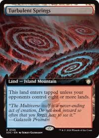 Turbulent Springs (Extended Art) - Commander: Secrets of Strixhaven - Magic: The Gathering card