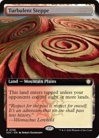 Turbulent Steppe (Extended Art) - Commander: Secrets of Strixhaven - Magic: The Gathering card
