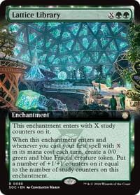 Lattice Library (Extended Art) - Commander: Secrets of Strixhaven - Magic: The Gathering card