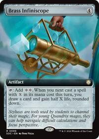 Brass Infiniscope (Extended Art) - Commander: Secrets of Strixhaven - Magic: The Gathering card