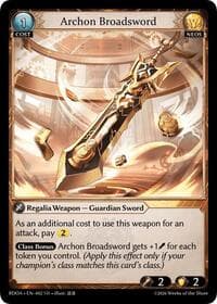 Archon Broadsword - Radiant Origins - Grand Archive TCG card