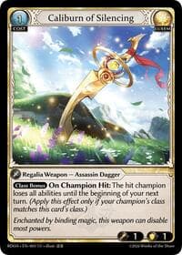 Caliburn of Silencing - Radiant Origins - Grand Archive TCG card