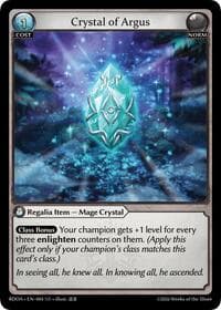 Crystal of Argus - Radiant Origins - Grand Archive TCG card