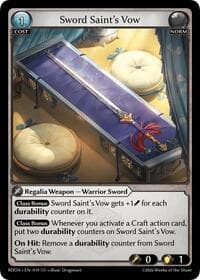 Sword Saint's Vow - Radiant Origins - Grand Archive TCG card