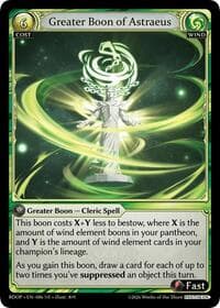 Greater Boon of Astraeus - Radiant Origins: Pantheon - Grand Archive TCG card