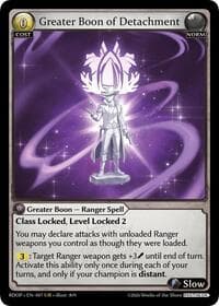 Greater Boon of Detachment - Radiant Origins: Pantheon - Grand Archive TCG card