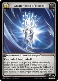 Greater Boon of Horses - Radiant Origins: Pantheon - Grand Archive TCG card