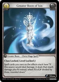 Greater Boon of Isis - Radiant Origins: Pantheon - Grand Archive TCG card