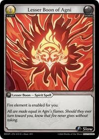 Lesser Boon of Agni - Radiant Origins: Pantheon - Grand Archive TCG card
