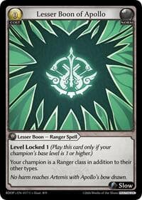 Lesser Boon of Apollo - Radiant Origins: Pantheon - Grand Archive TCG card