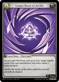 Lesser Boon of Awilix - Radiant Origins: Pantheon - Grand Archive TCG card