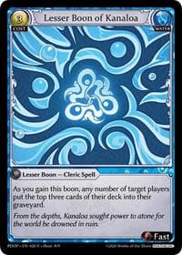 Lesser Boon of Kanaloa - Radiant Origins: Pantheon - Grand Archive TCG card