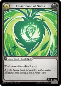 Lesser Boon of Notus - Radiant Origins: Pantheon - Grand Archive TCG card