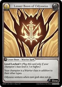 Lesser Boon of Odysseus - Radiant Origins: Pantheon - Grand Archive TCG card