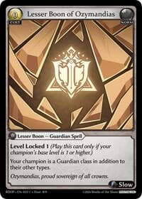 Lesser Boon of Ozymandias - Radiant Origins: Pantheon - Grand Archive TCG card