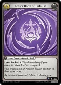 Lesser Boon of Pulousa - Radiant Origins: Pantheon - Grand Archive TCG card