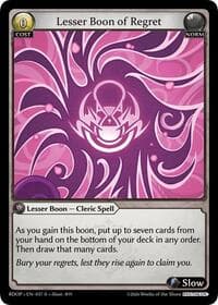 Lesser Boon of Regret - Radiant Origins: Pantheon - Grand Archive TCG card