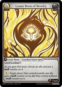 Lesser Boon of Revelry - Radiant Origins: Pantheon - Grand Archive TCG card