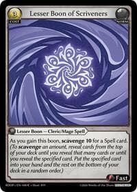 Lesser Boon of Scriveners - Radiant Origins: Pantheon - Grand Archive TCG card