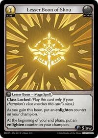 Lesser Boon of Shou - Radiant Origins: Pantheon - Grand Archive TCG card