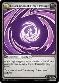 Lesser Boon of Time's Passage - Radiant Origins: Pantheon - Grand Archive TCG card