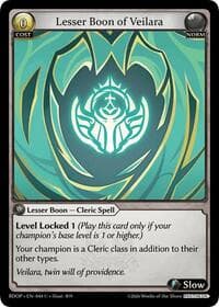Lesser Boon of Veilara - Radiant Origins: Pantheon - Grand Archive TCG card