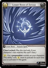 Lesser Boon of Zerusa - Radiant Origins: Pantheon - Grand Archive TCG card