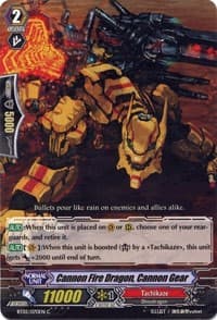 Cannon Fire Dragon, Cannon Gear - BT02: Onslaught of Dragon Souls - Cardfight Vanguard card