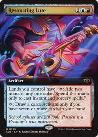 Resonating Lute (Extended Art) - Secrets of Strixhaven - Magic: The Gathering card