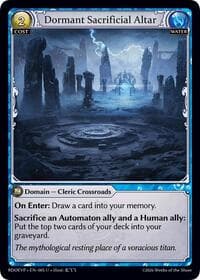 Dormant Sacrificial Altar - Radiant Origins Event Pack - Grand Archive TCG card