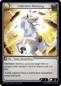 Unbroken Mustang - Radiant Origins Event Pack - Grand Archive TCG card