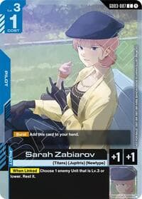 Sarah Zabiarov (Store Tournament Participant Pack 04) - Gundam Promotional Cards - Gundam Card Game card