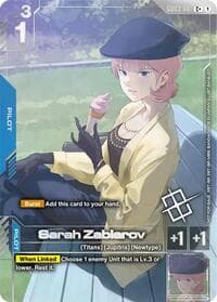 Sarah Zabiarov (Store Tournament Winner Pack 04) - Gundam Promotional Cards - Gundam Card Game card