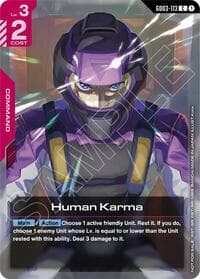 Human Karma (Store Tournament Participant Pack 04) - Gundam Promotional Cards - Gundam Card Game card